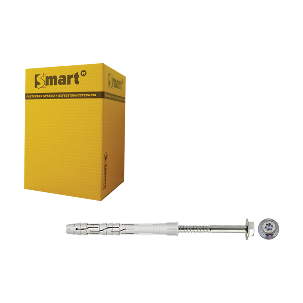 pgb-Europe SMART | Raamplug +zeskantschroef Ø 10x120 NZN | 50 st SM0RPFN011001203