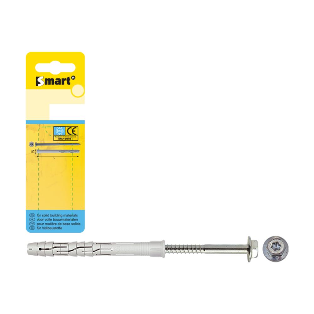 pgb-Europe SMART | Raamkozijnplug VK PA+schroef Ø 10x120 NZN SM0RPFN01100120H