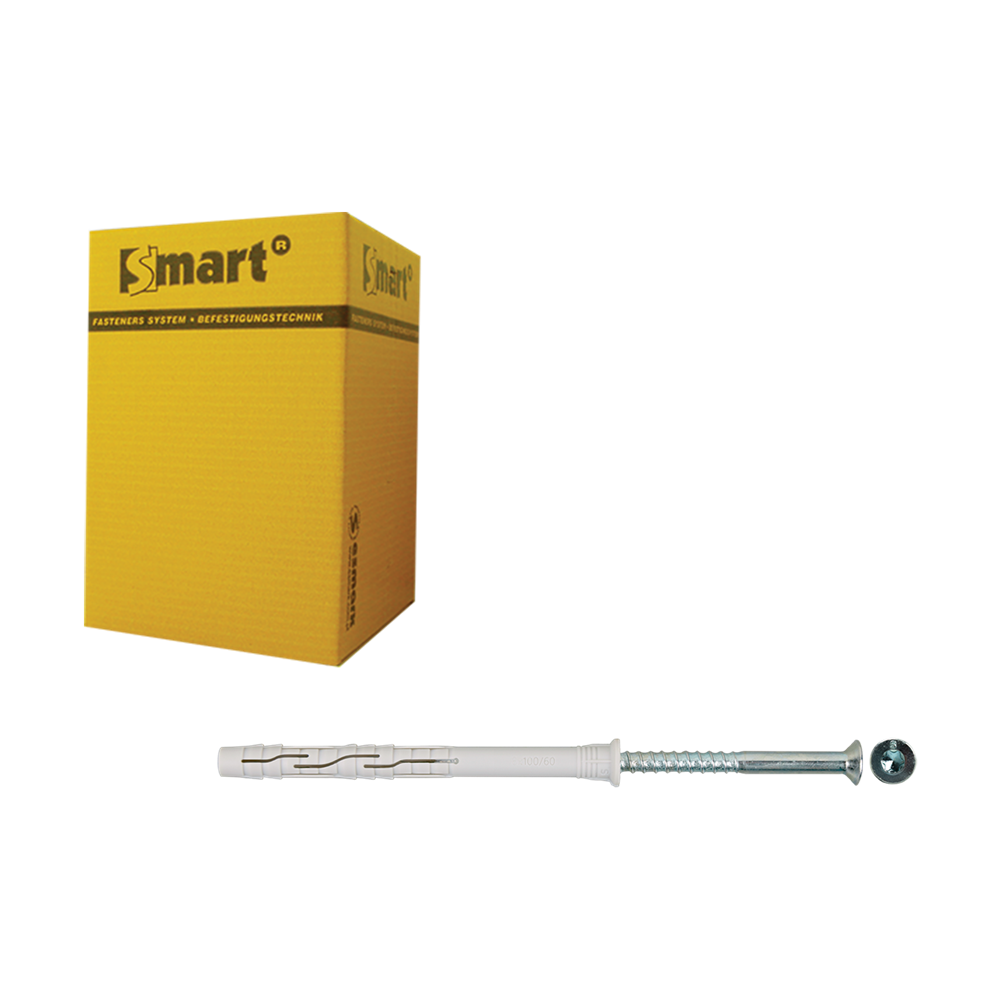 pgb-Europe SMART | Raamplug +schroef VZK Tx Ø 8x120 Nzn | 50 st SM0RPTN010801203