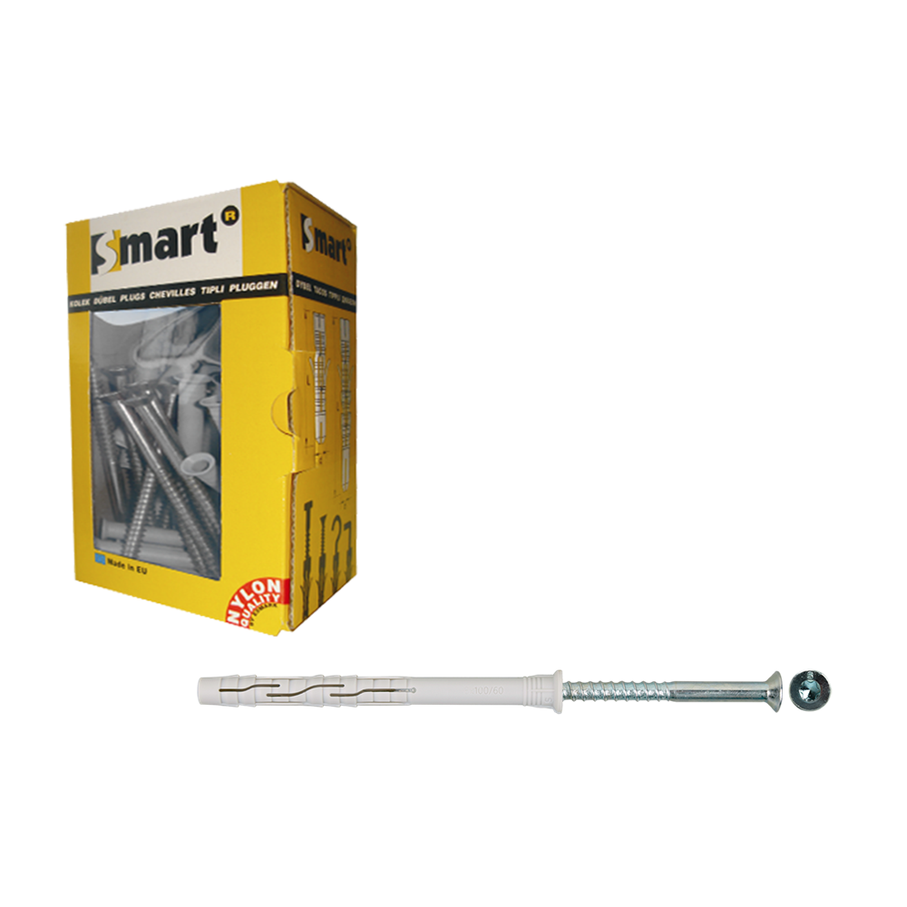 pgb-Europe SMART | Raamplug +schroef VZK Tx Ø 8x120 Nzn | 50 st SM0RPTN01080120E