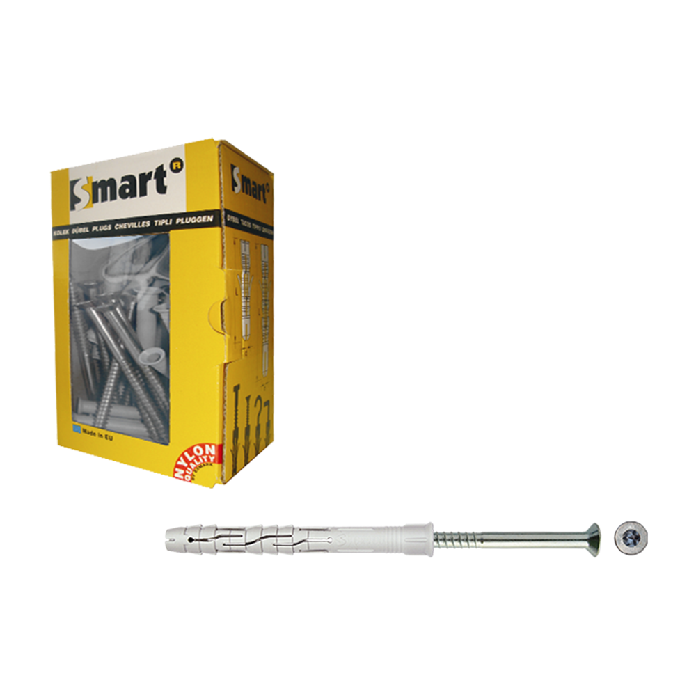 pgb-Europe SMART | Raamplug +schroef VZK Tx Ø 10x80 NZN | 25 st SM0RPTN01100080E