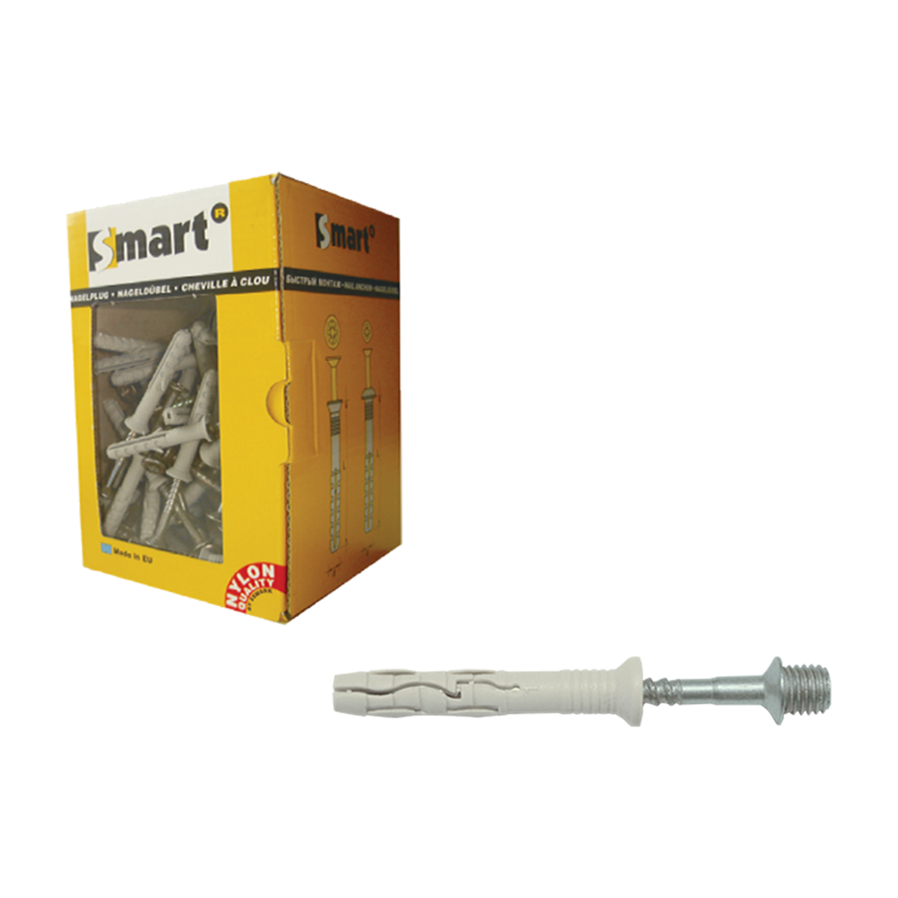 pgb-Europe SMART | Nagelplug met metrisch draadeind M6x40 | 100 st SM0SPMN01060040E