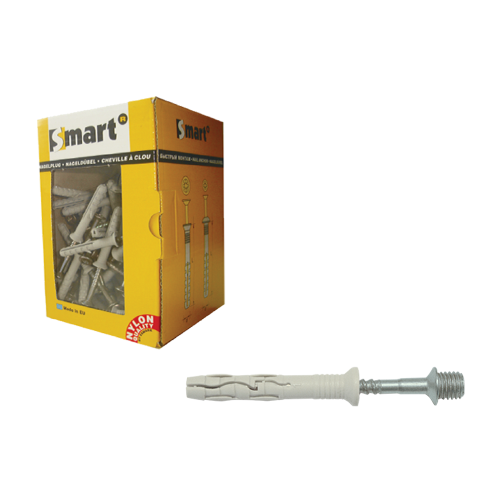 pgb-Europe SMART | Nagelplug met metrisch draadeind M7x40 | 100 st SM0SPMN01070040E