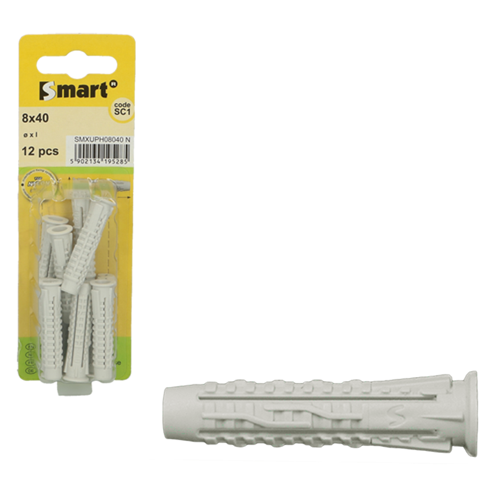 pgb-Europe SMART | Nylon universeelplug SMART "XUP" 10x50 | 6 st SM0XUPN00100050H