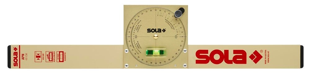 Sola Hellingwaterpas APN60, 60cm 360gr met NP 121 goud en tas - 01480701 - 01480701