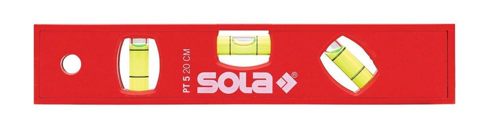 Sola Kunststof waterpas PTM5/20 blister, 20cm 3 libellen hobby rood magn. SB - 01430620 - 01430620