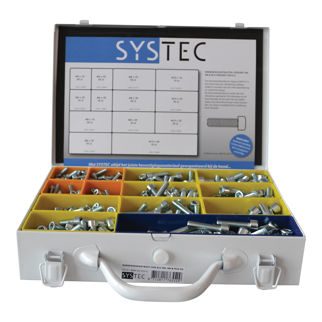 Systec Assortimentskoffer Binnenzeskantbout Vz Din912 M6/M8/M10 - 8960.60.30210