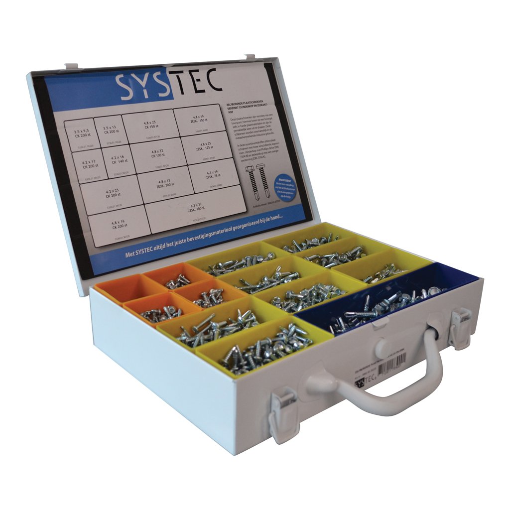 Systec Assortimentskoffer Plaatschroeven Zelfborend Vz Ck & 6K - 8960.60.30220