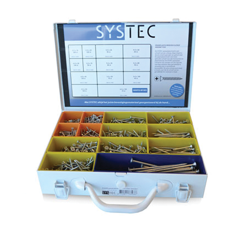 Systec Assortimentskoffer Spaanplaatschroef Vz Pk Pozi - 8960.60.30301
