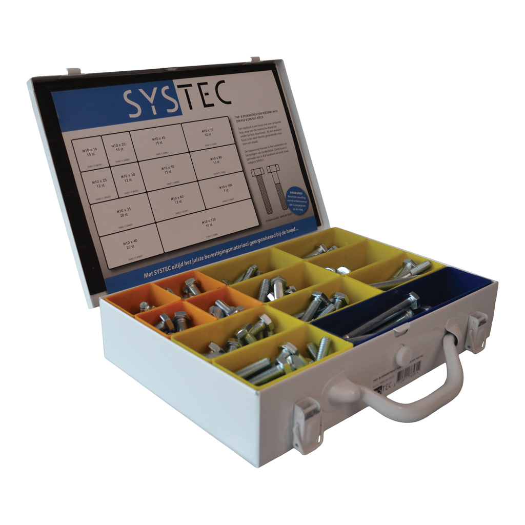 Systec Assortimentskoffer Tap- & Zeskantbout Vz Din933/931 M10 - 8960.60.30203