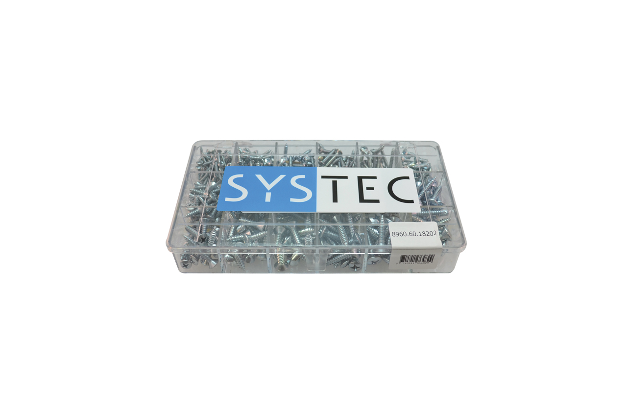 Systec Assortimentsdoos 18-Vaks Plaatschroef Vz Din7983 - 8960.60.18202