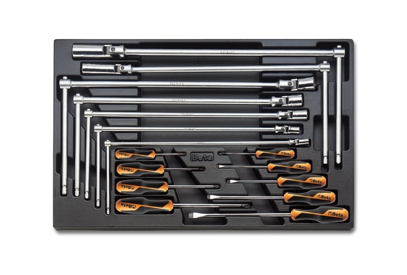 Beta Harde voorgevormde inzetbakken met assortiment gereedschap T164 - 024240164