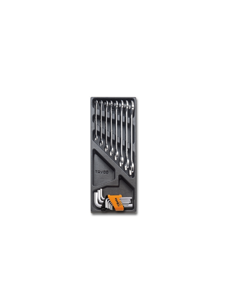 Beta Harde voorgevormde inzetbakken met assortiment gereedschap T34 - 024240034