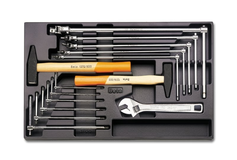 Beta Harde voorgevormde inzetbakken met assortiment gereedschap T59 - 024240059