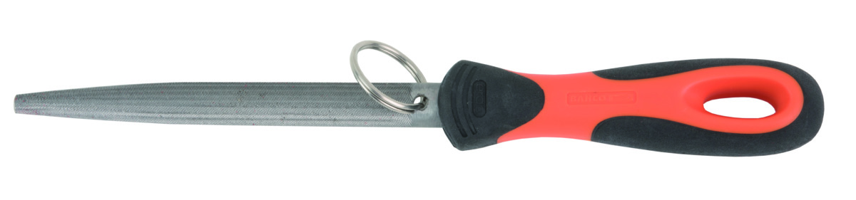 Bahco Halfronde vijl ERGO™ | met veiligheidsring | met hecht | halfzoet | 200 mm - TAH1-210-08-1-2