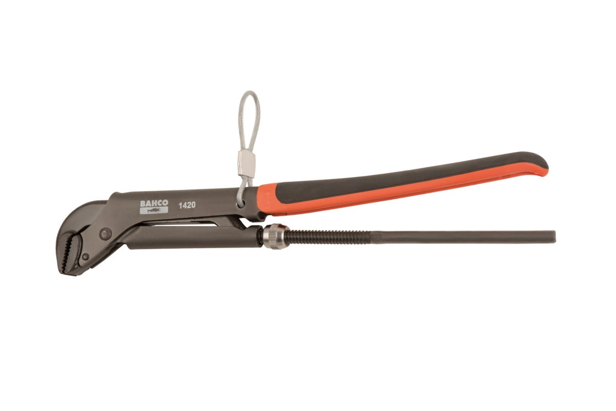 Bahco Pijptang ERGO™ 90° | met metalen draadlus | Zweeds model | 1.1 2" | 65 mm TAH1420