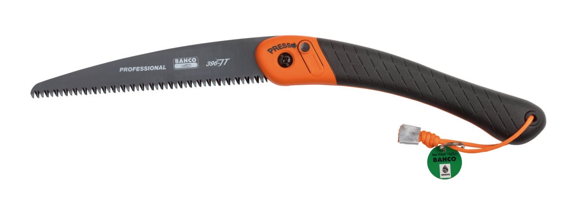 Bahco Snoeizaag | met Dyneema koord | professioneel | inklapbaar | tweecomponentengreep |voor groen hout | 7-1/2" | 7 TPI - TAH396-JT