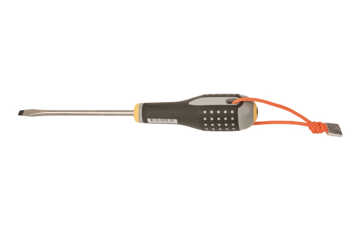 Bahco Schroevendraaier ERGO™ | met Dyneema koord | driecomponentengreep | gleuf | 1.2 mm x 6.5 mm x 125 mm TAHBE-8155