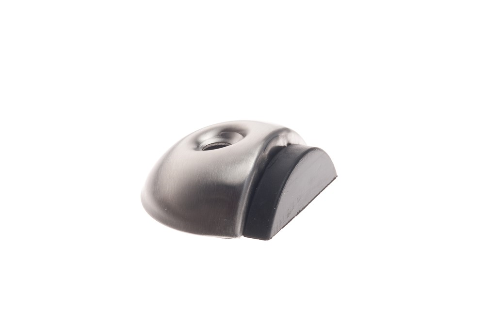 ASSA ABLOY RVS deurstopper | halfmaan vloerdeurstop | ø56 x 48 x 18mm | rubber 8mm | lengte: 48 mm - P000238189-001-001