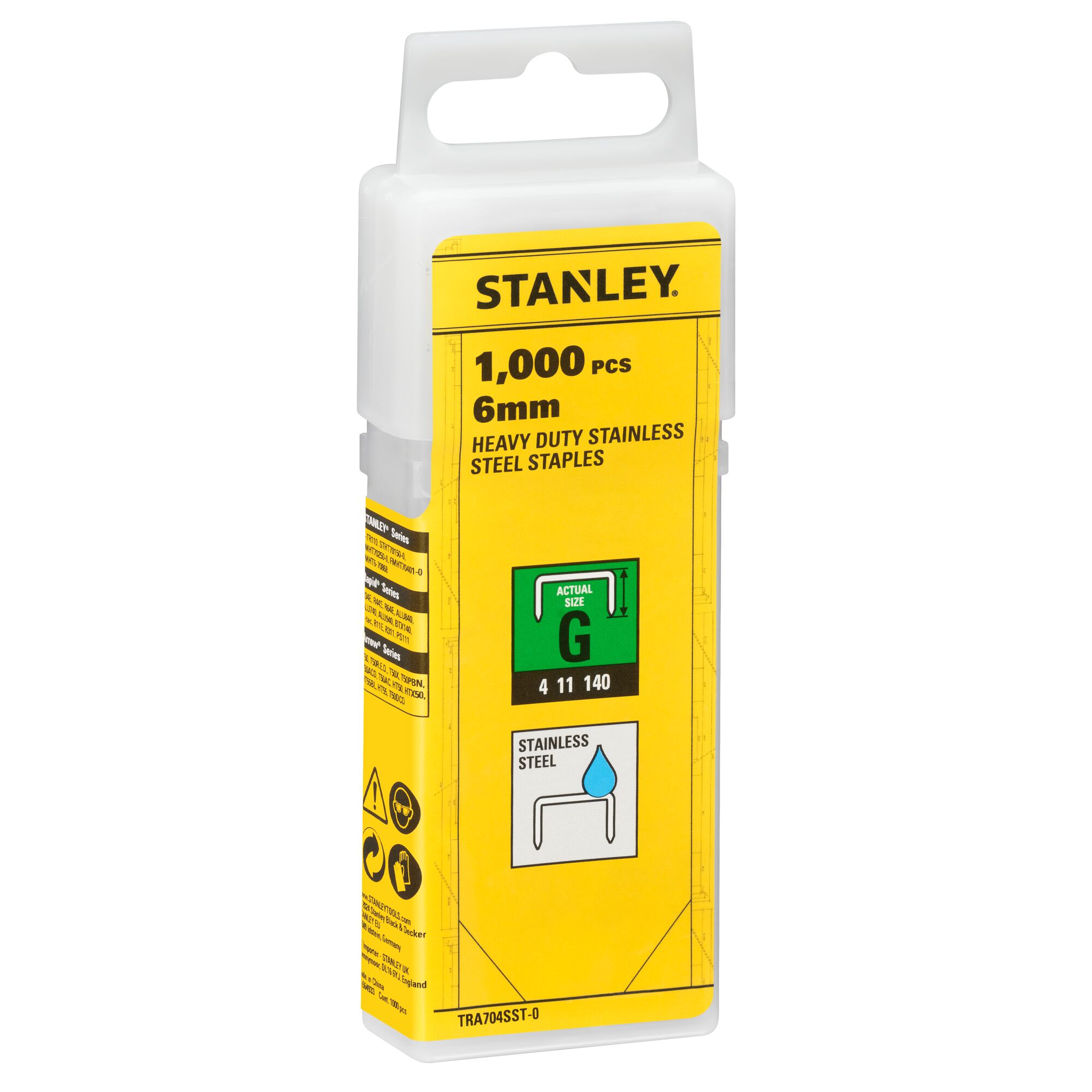 Stanley handgereedschap RVS Nieten 6mm | Type G | 1000 stuks - TRA704SST-0