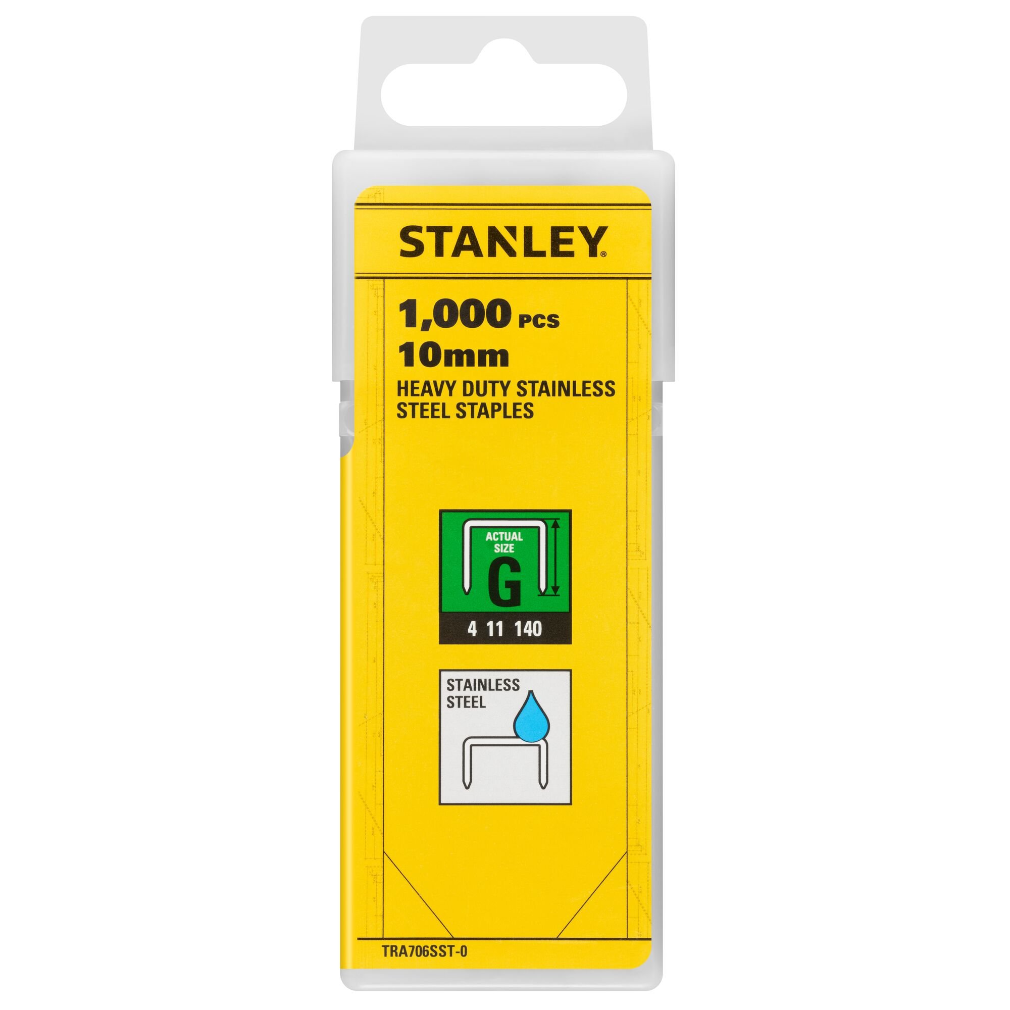 Stanley handgereedschap RVS Nieten 10mm | Type G | 1000 stuks - TRA706SST-0