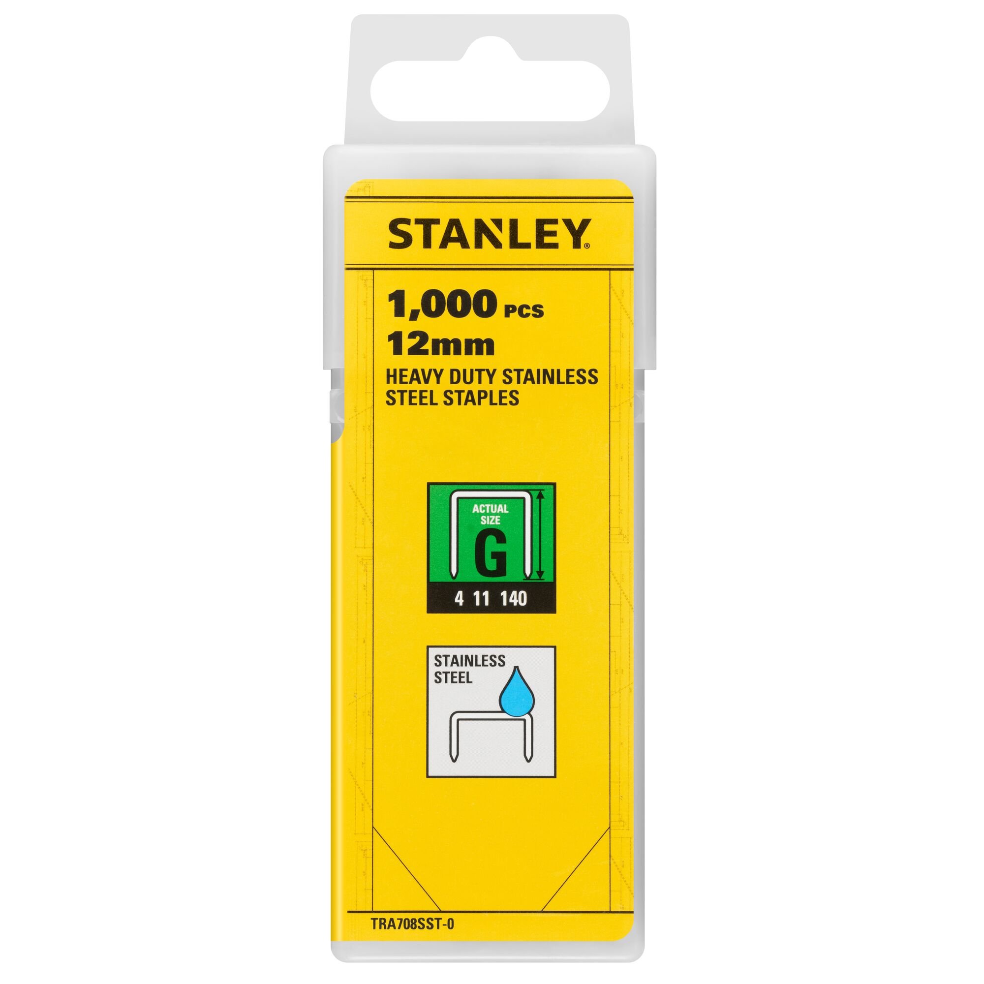 Stanley handgereedschap RVS Nieten 12mm | Type G | 1000 stuks - TRA708SST-0