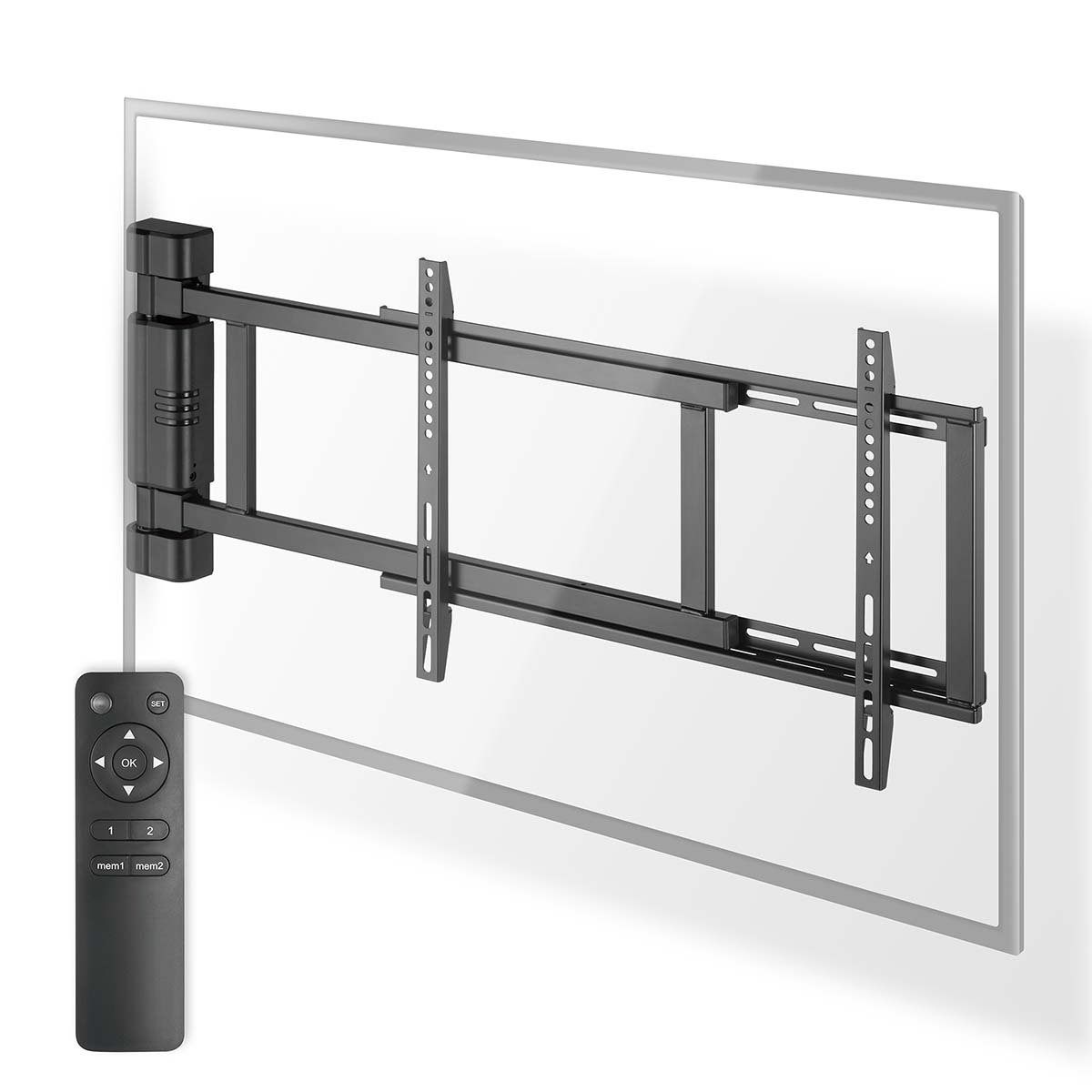 Nedis Gemotoriseerde TV-Muurbeugel | 32 75 " | Maximaal schermgewicht: 50 kg | Draaibaar | Minimale muurafstand: 56 mm | Afstandbestuurbaar | ABS