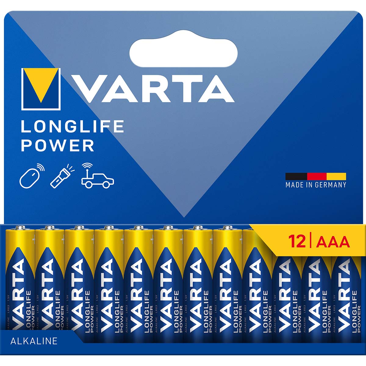 Varta Alkaline Batterij AAA 1.5 V High Energy 12-Pack - VARTA-4903-12C