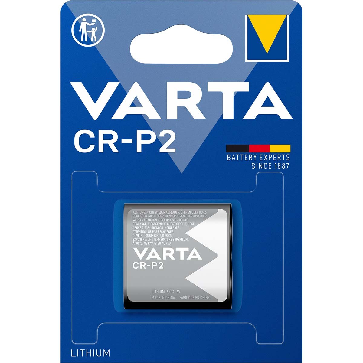 Varta Lithium Batterij CR-P2 6 V 1-Blister - VARTA-CRP2