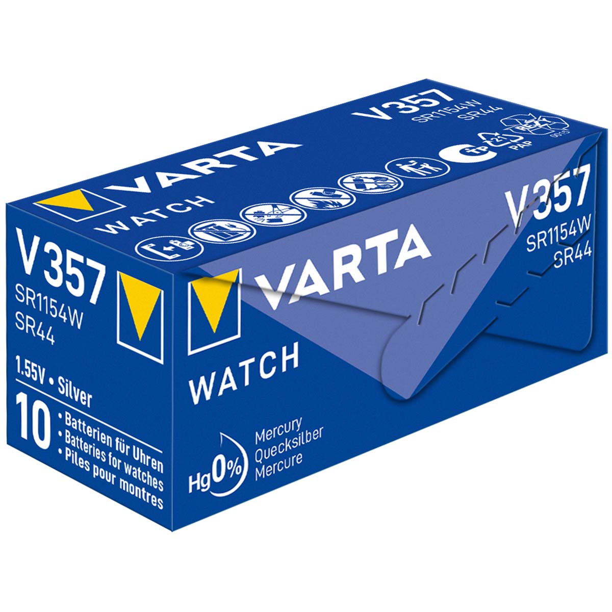Varta Zilveroxide Batterij SR44 1.55 V 155 mAh 1-Pack - VARTA-V357