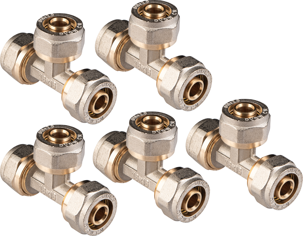Cornat Vrs T-Stuk 16X16X16Mm 5St Ms-Ni VRS670617N