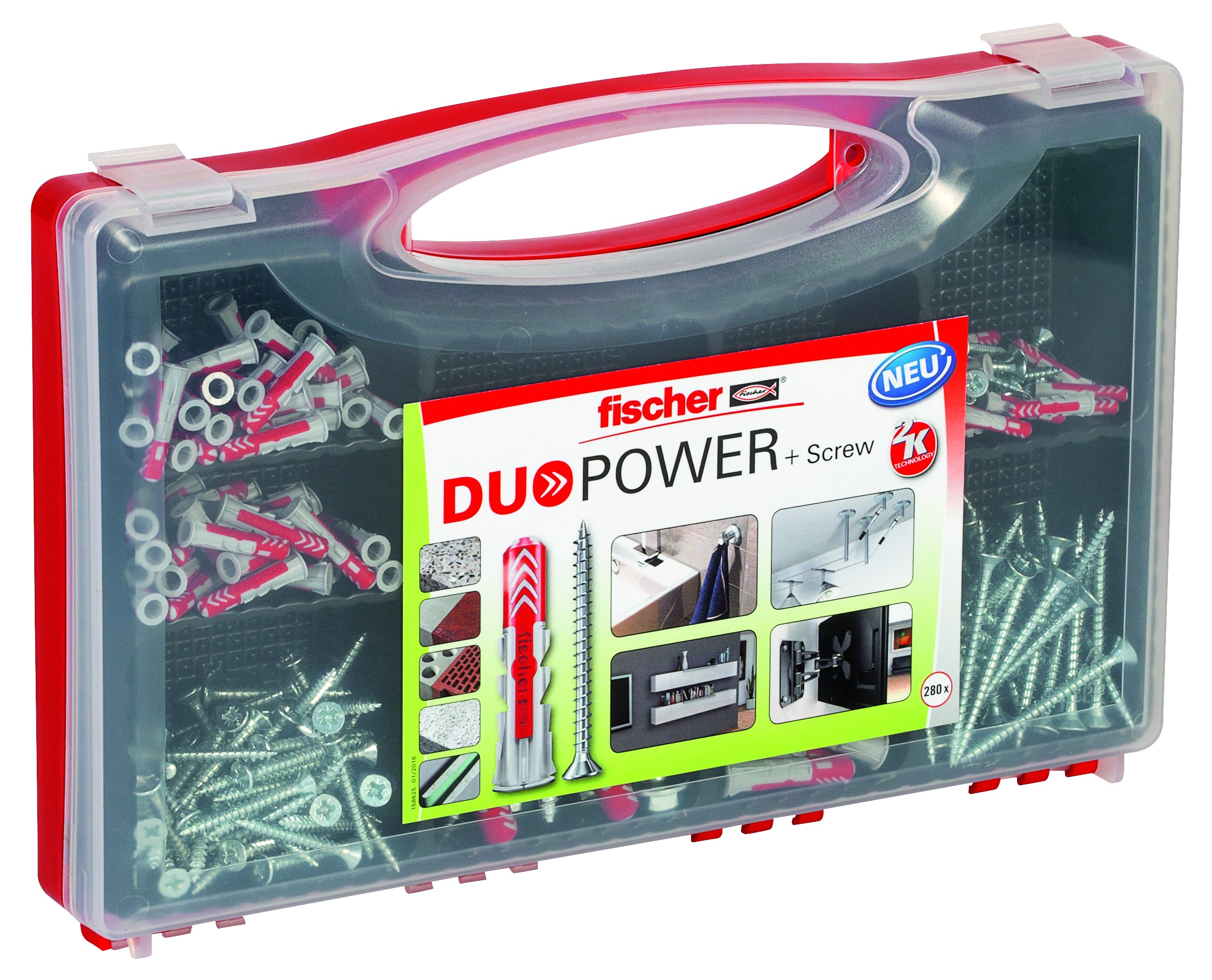 Fischer Red-Box DuoPower pluggen met schroef - 536091 - 1 stuk(s) - 536091