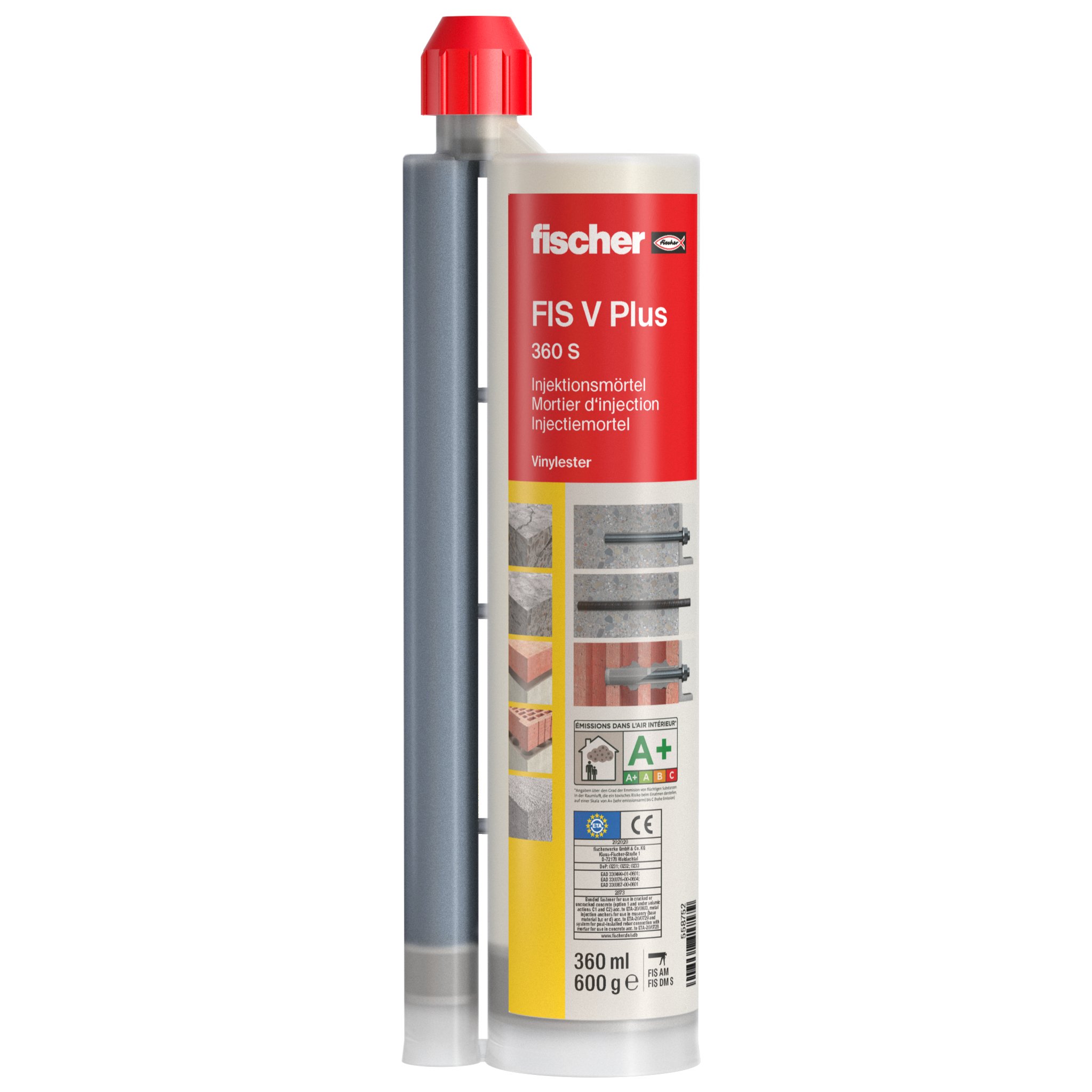 Fischer Injectiemortel FIS V Plus 360 S - 558752 - 1 stuk(s) - 558752