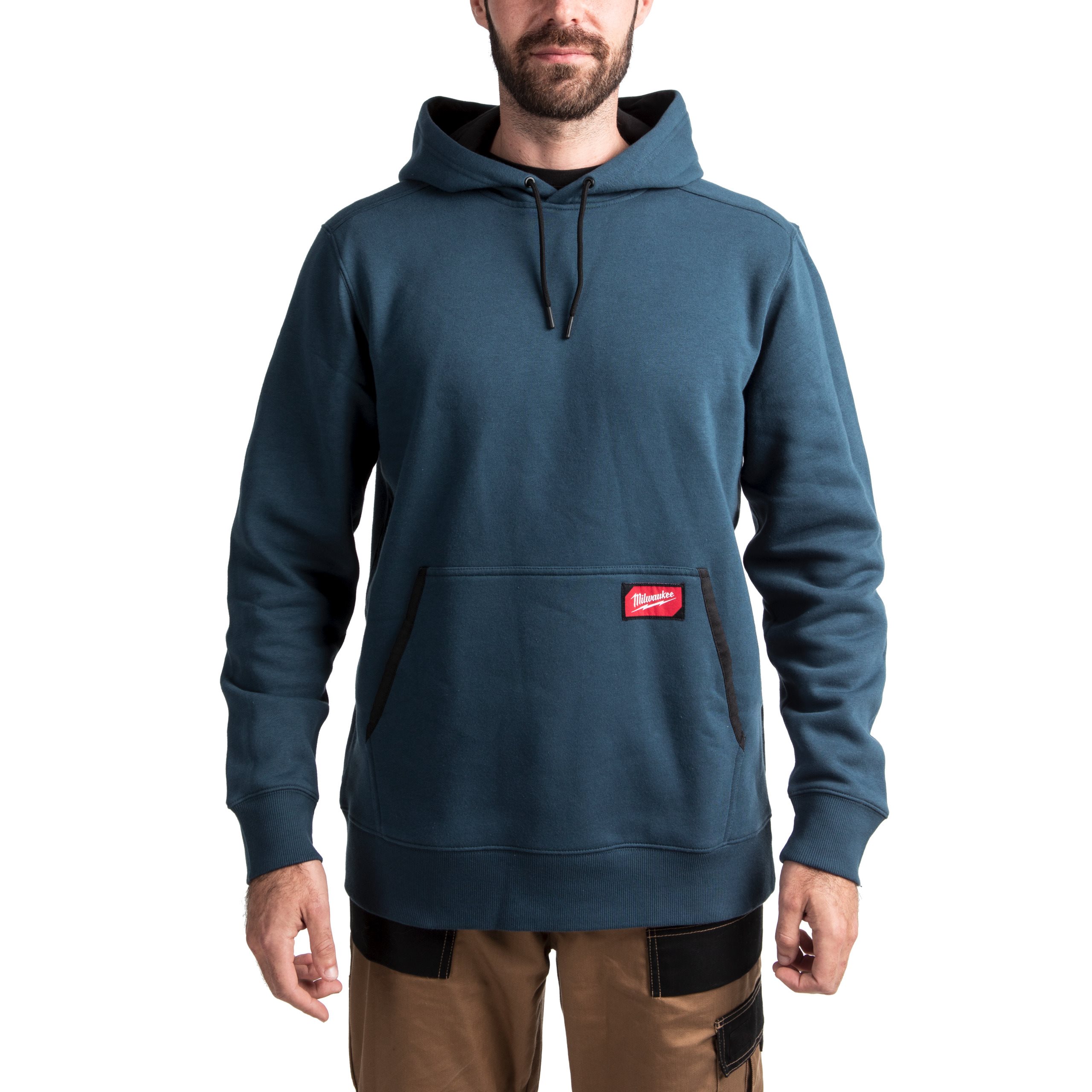 Milwaukee WH MW BLU M Work hoodie midweight blauw maat M - 4932493127