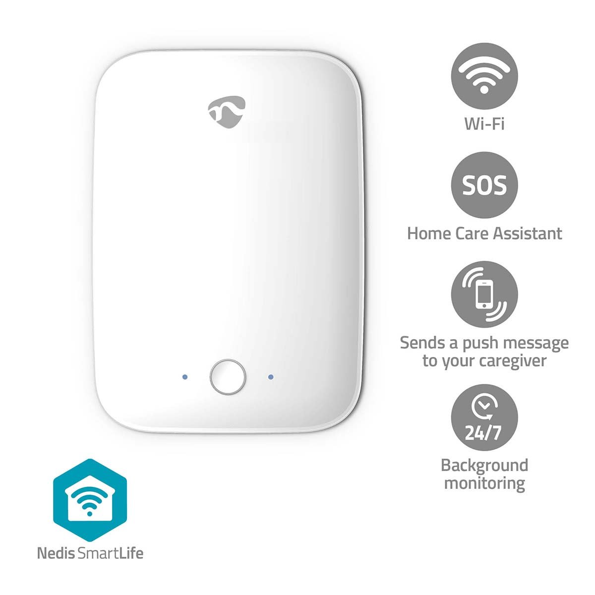 Nedis Valdetector | Wi-Fi | Detectiebereik: 7 m | Effectief gezichtsveld (horizontaal): ±45° | Effectief gezichtsveld (verticaal): ±45° | IP54 | Wit -