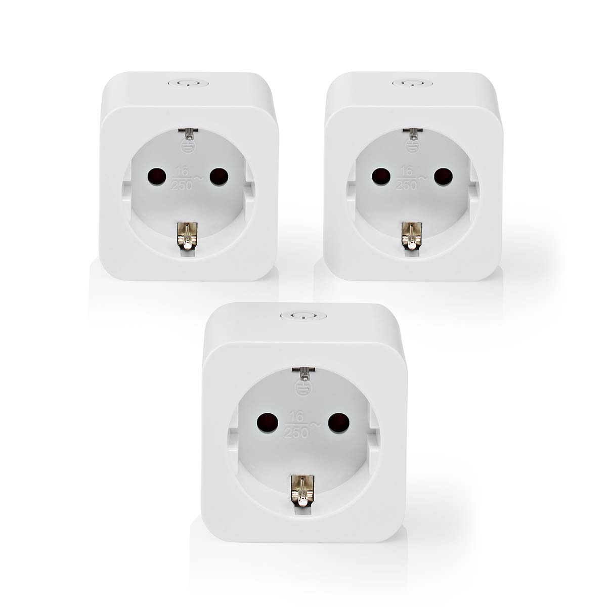 Nedis SmartLife Smart Stekker | Wi-Fi | Energiemeter | 3680 W | Type F (CEE 7/7) | 0 - 55 °C | Android / IOS | Wit - WIFIP121FWT3