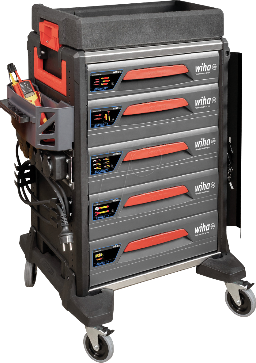 Wiha 930023402 Werkplaatswagen set eMobility 102-delig - 45801