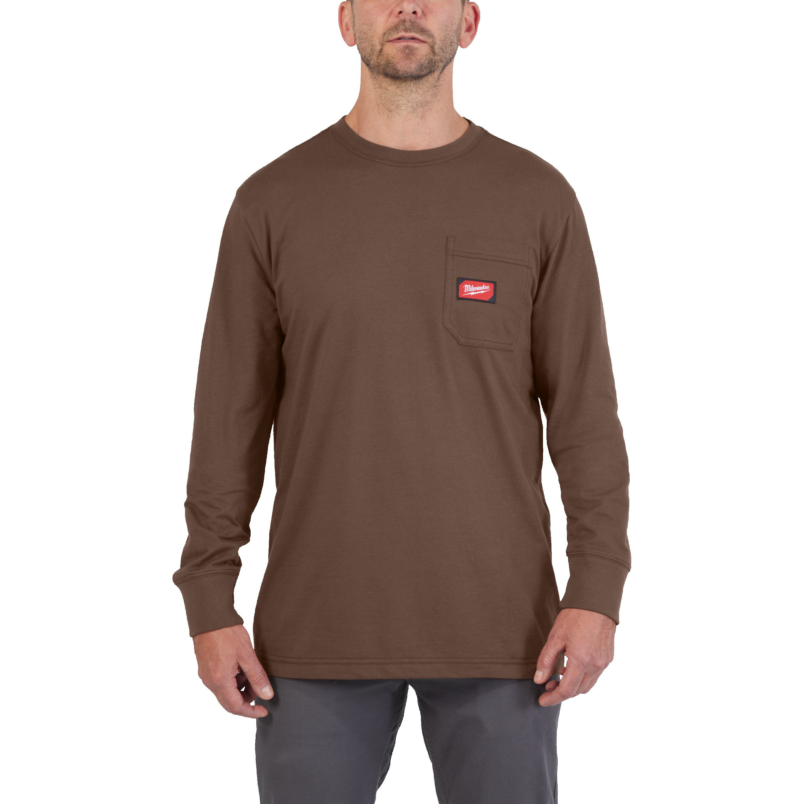 Milwaukee WT LS BR M T-shirt Work long sleeve brown M - 4932493059