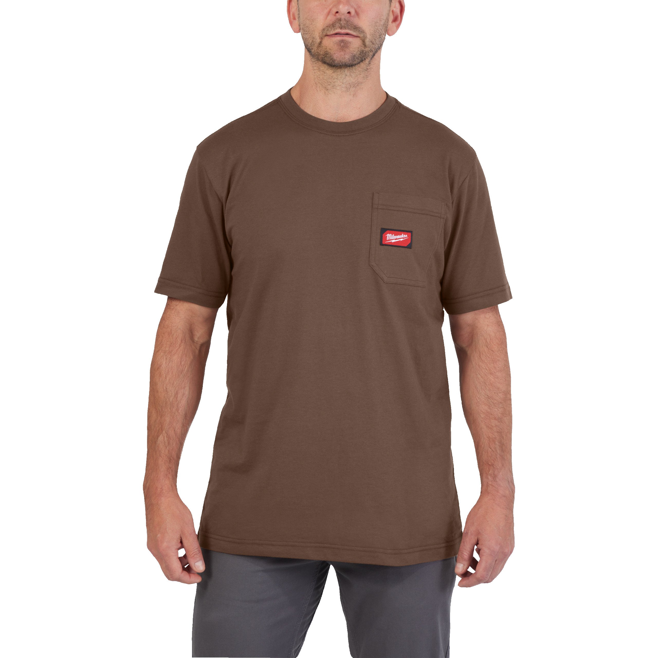 Milwaukee WT SS BR XL T-shirt Work short sleeve brown XL - 4932493031