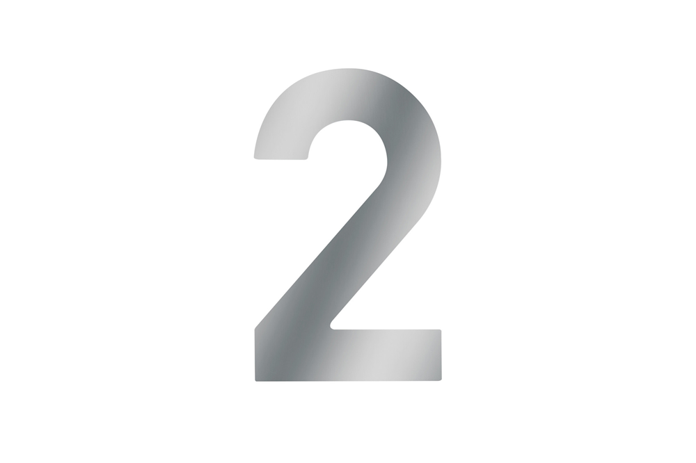 Metafranc Huisnummer 2 A2 120Mm WU0424017
