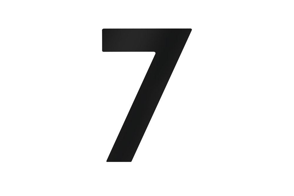 Metafranc Huisnummer 7 120Mm Zwart WU0424667