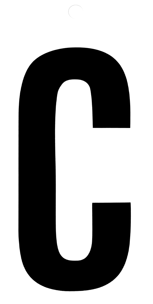 Metafranc Plakletter 100Mm Zwart C - WU0510040