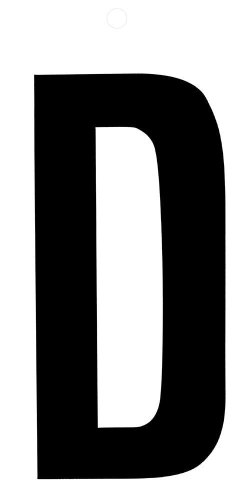 Metafranc Plakletter 100Mm Zwart D WU0510060