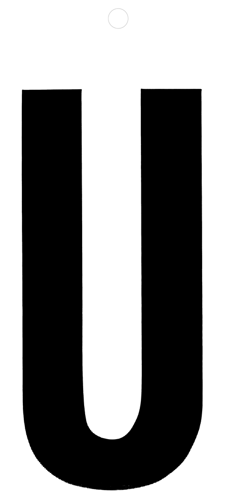 Metafranc Plakletter 100Mm Zwart U - WU0510440