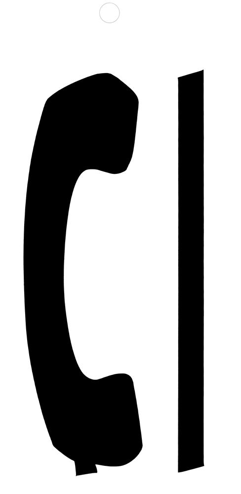 Metafranc Plaksymbool 100Mm Zwart Tel WU0510620