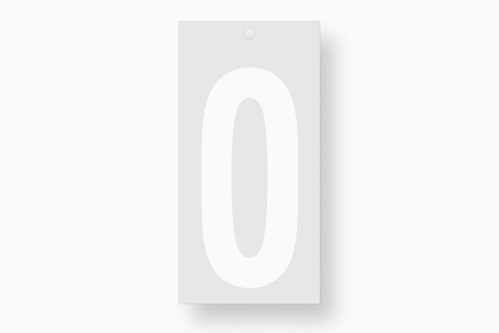 Metafranc Plakcijfer 100Mm Wit 0 WU0510690