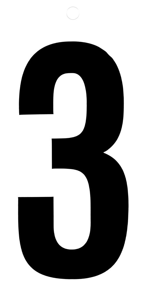 Metafranc Plakcijfer 100Mm Zwart 3 WU0510740
