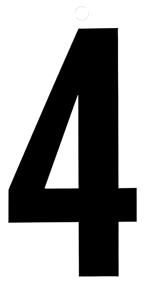 Metafranc Plakcijfer 100Mm Zwart 4 WU0510760