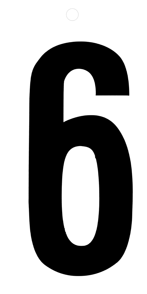 Metafranc Plakcijfer 100Mm Zwart 6 WU0510800