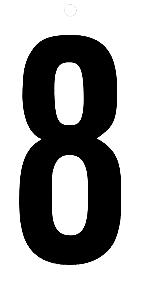 Metafranc Plakcijfer 100Mm Zwart 8 WU0510840